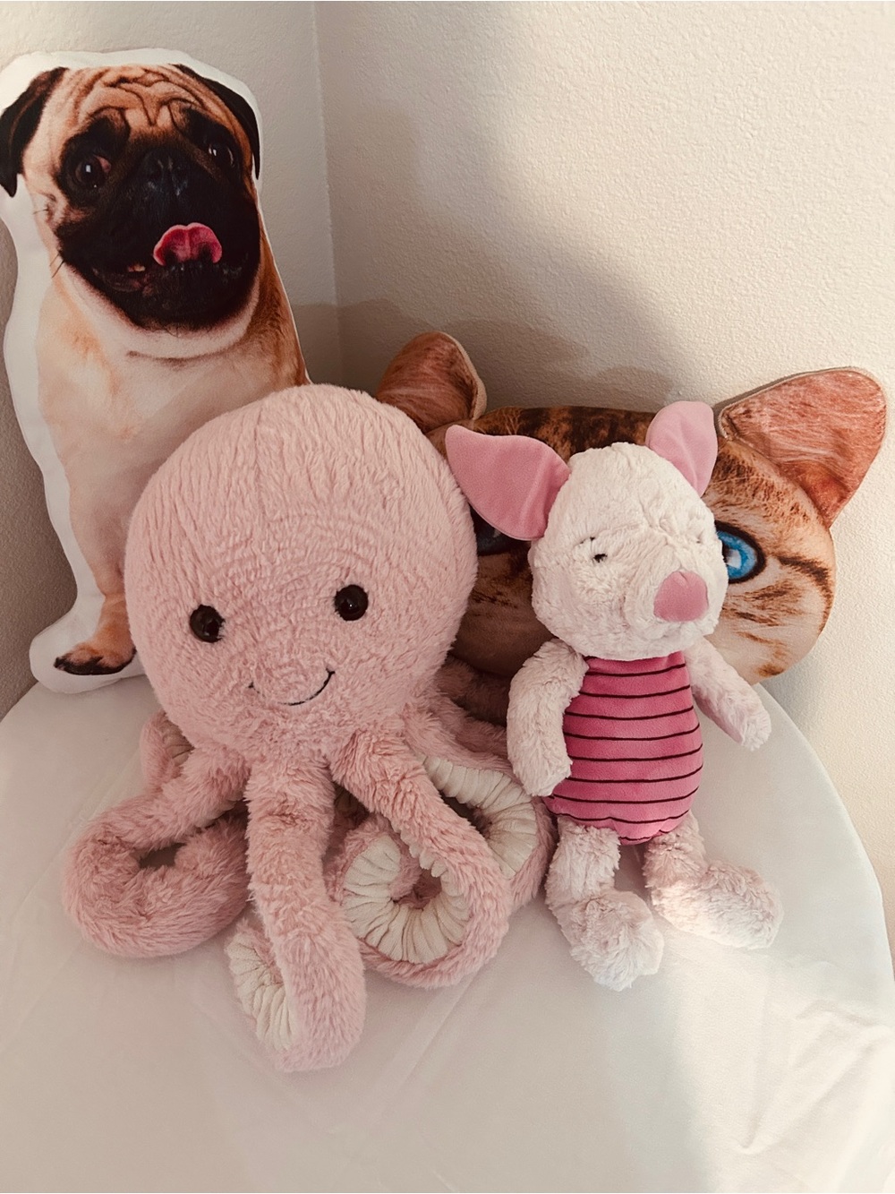 4 Multiples Pink Octopus Plush & Pink Piglet Stuffed Toys